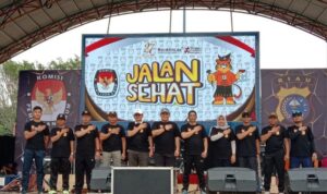 KPU Dumai gelar jalan sehat pemilu damai